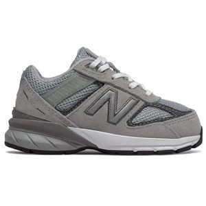 New Balance 990v5 Grey Tie Lace Toddler 8 XW 10 XW - NEW NWT